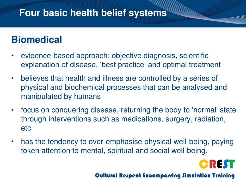 four basic health belief systems