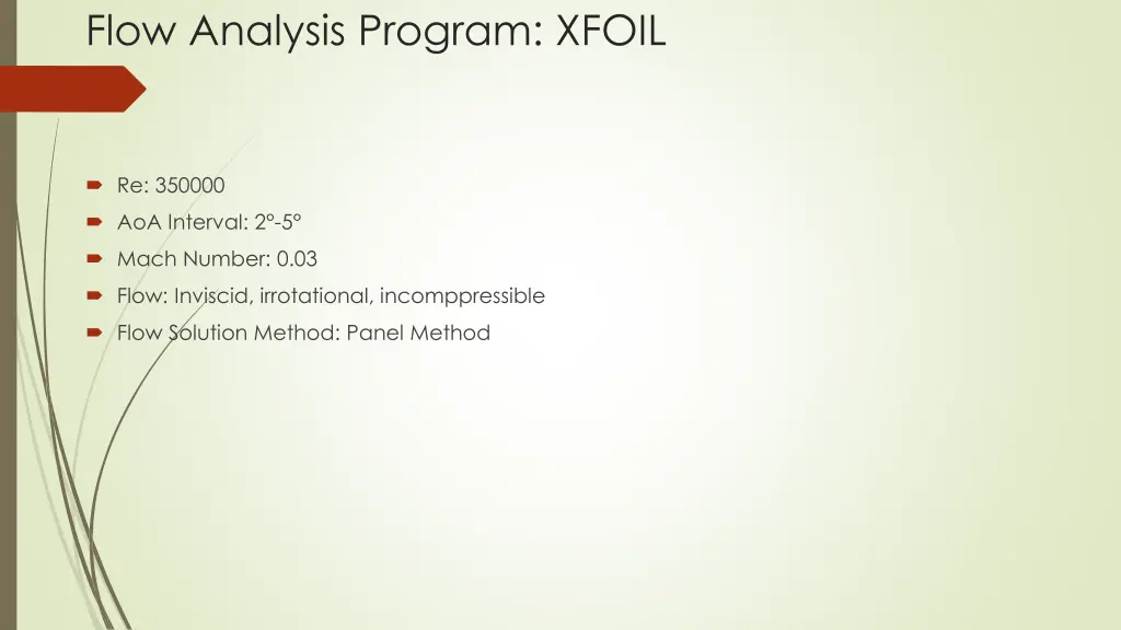 flow analysis program xfoil