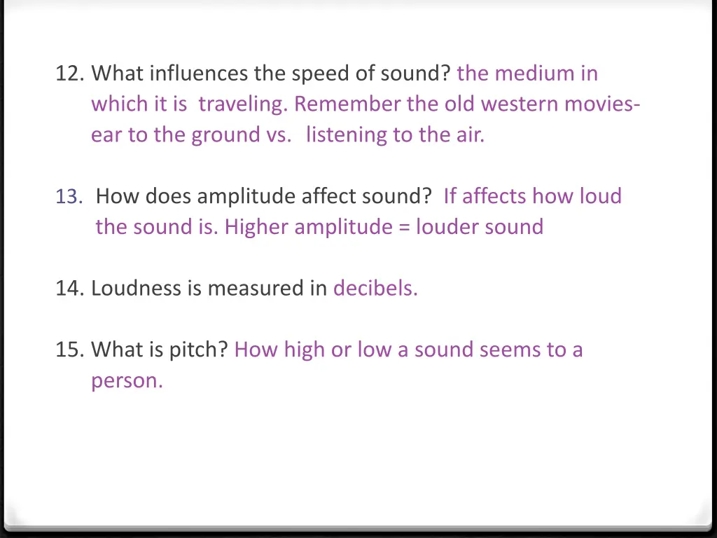 12 what influences the speed of sound the medium