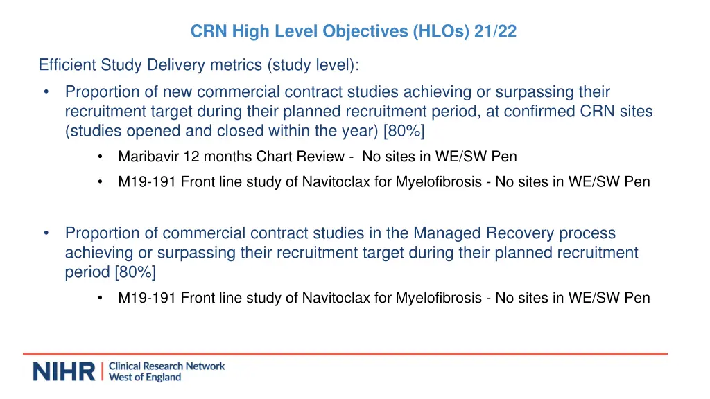 crn high level objectives hlos 21 22