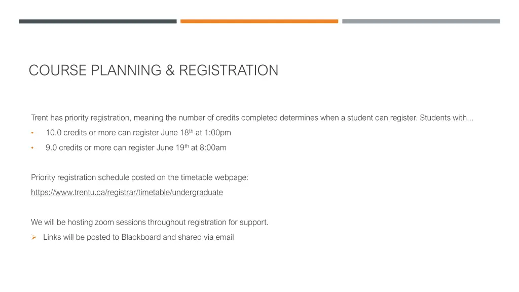 course planning registration