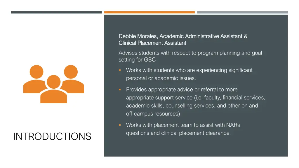 debbie morales academic administrative assistant