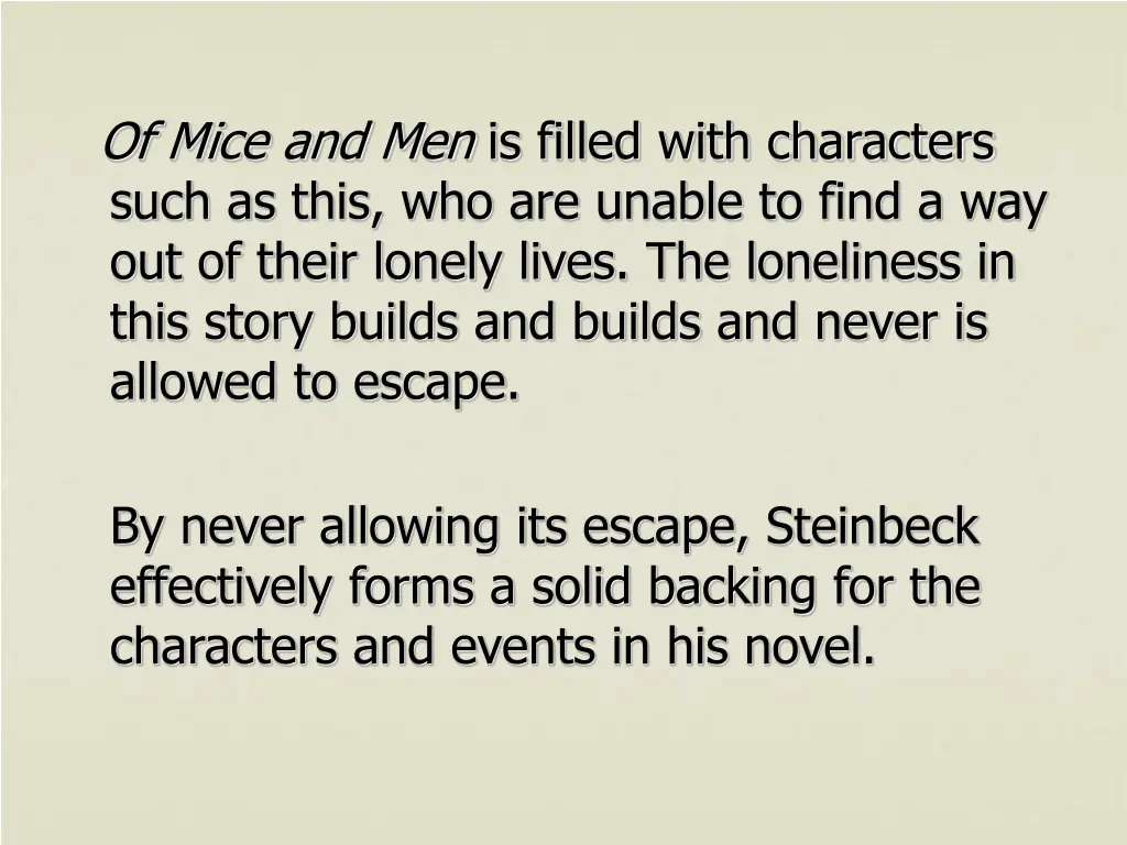 of mice and men is filled with characters such