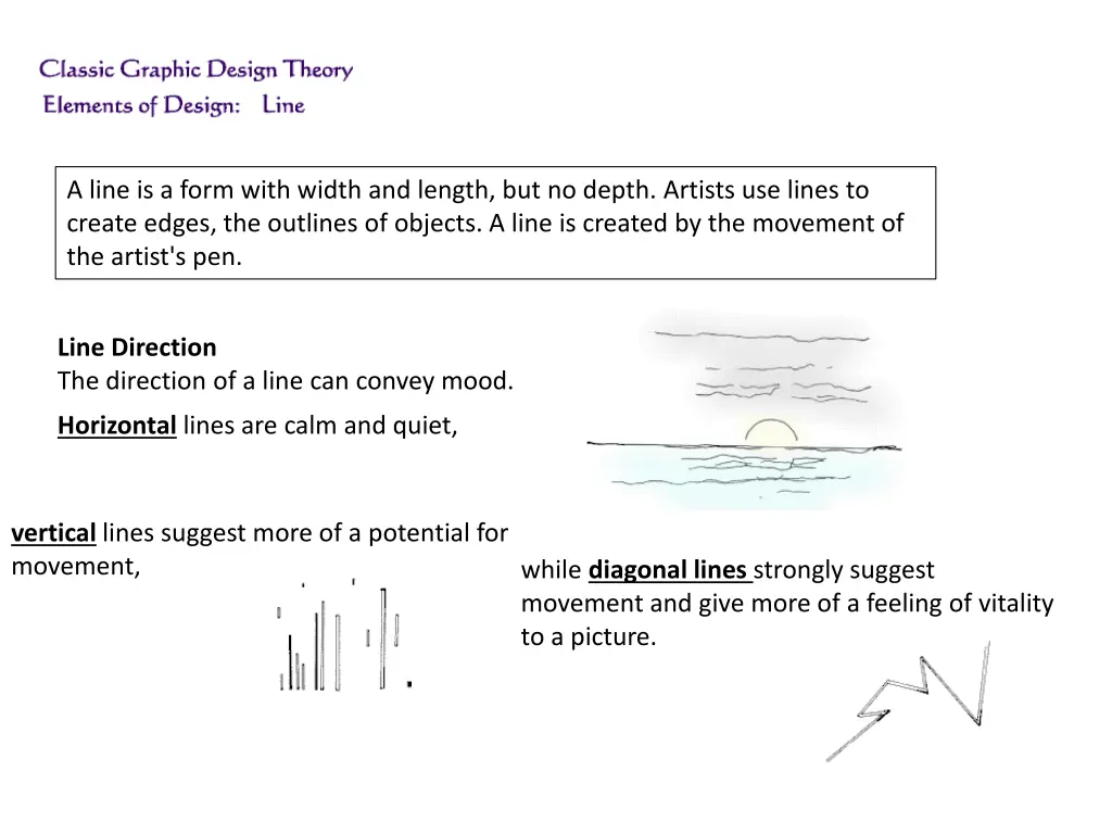 a line is a form with width and length