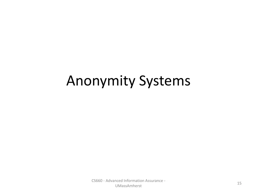 anonymity systems