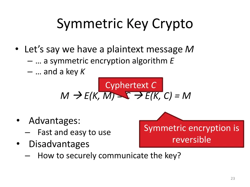 symmetric key crypto