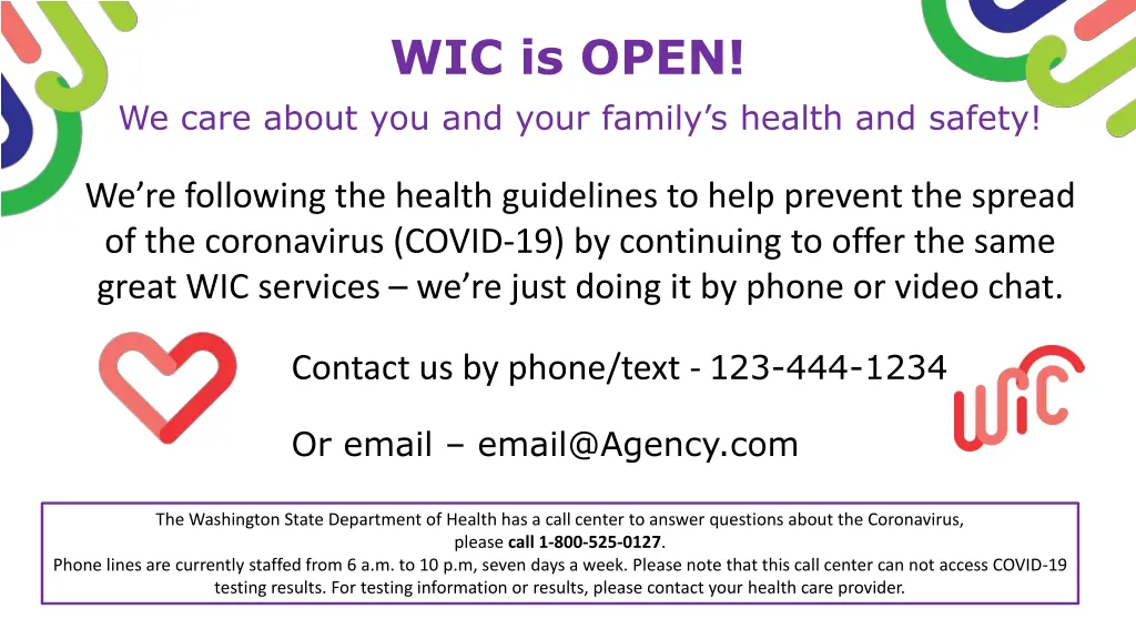 wic is open