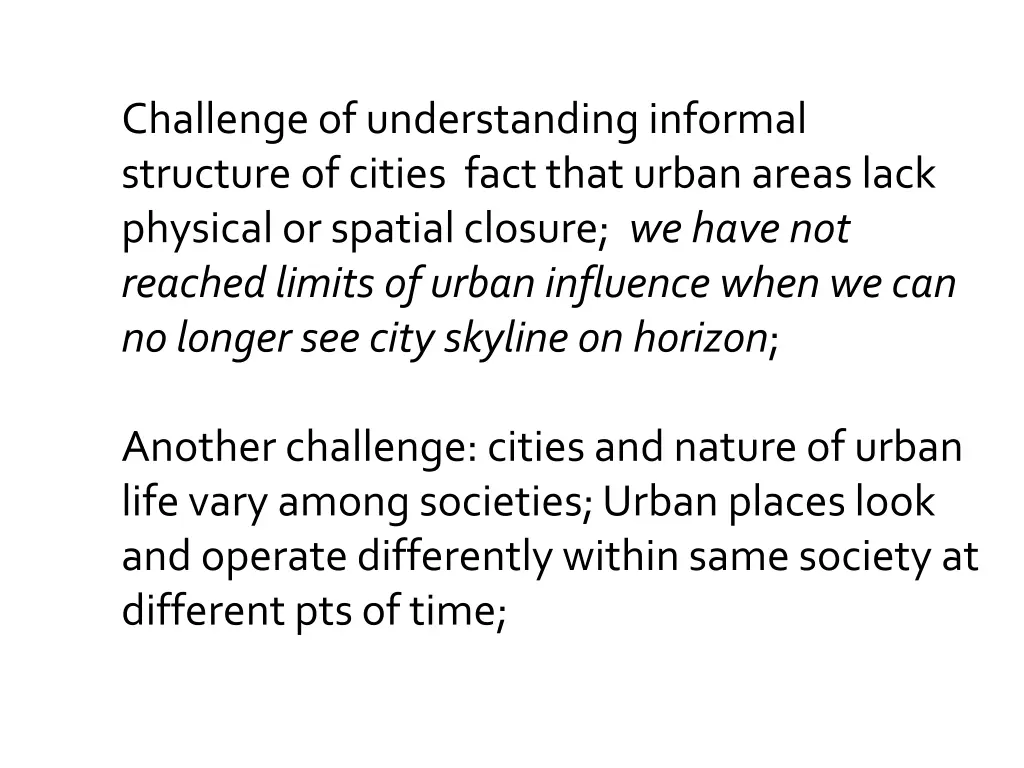 challenge of understanding informal structure