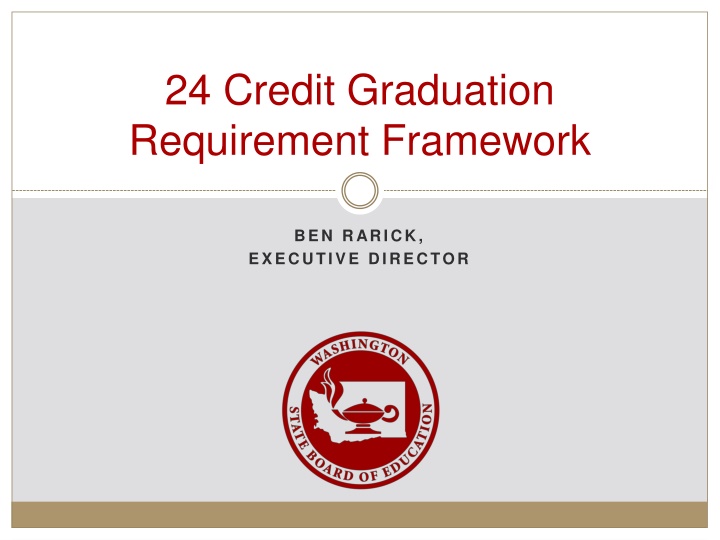 24 credit graduation requirement framework