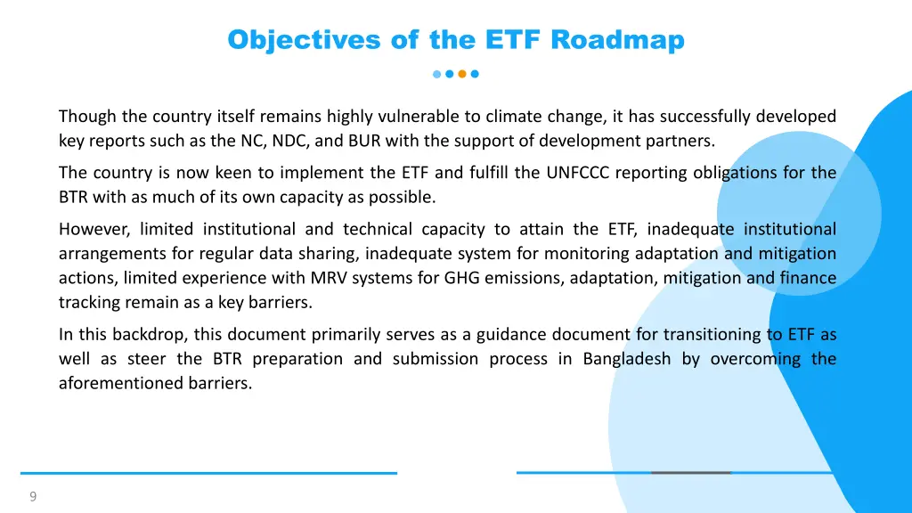 objectives of the etf roadmap