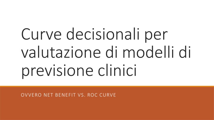 curve decisionali per valutazione di modelli