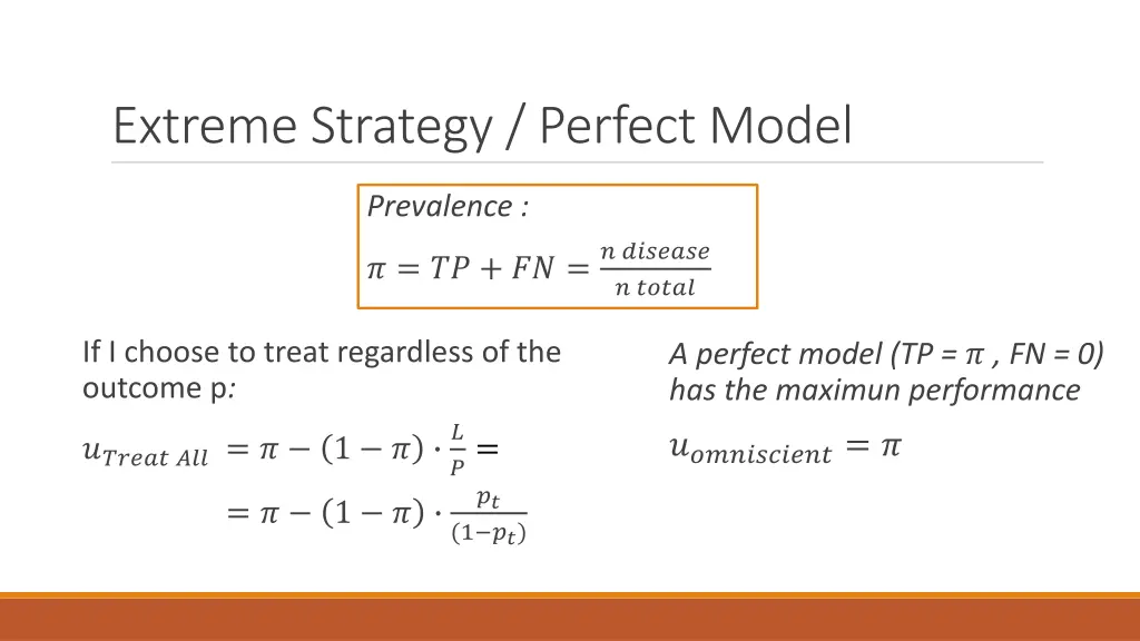 extreme strategy perfect model