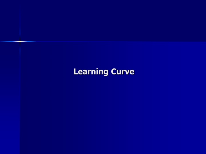 learning curve