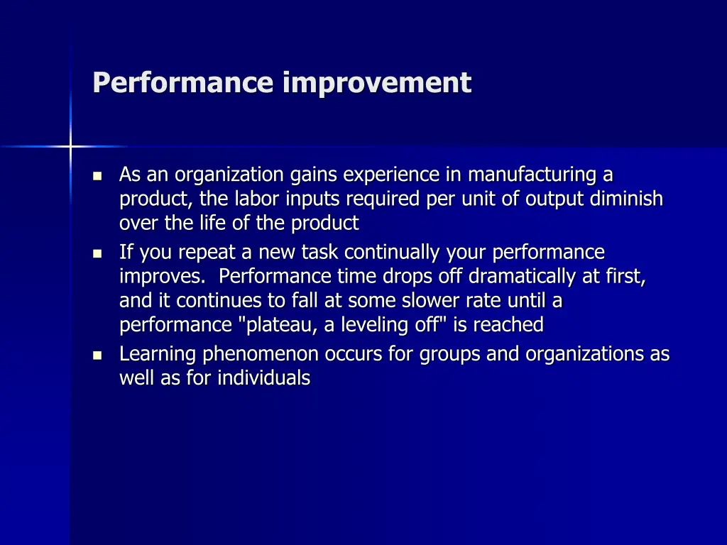 performance improvement