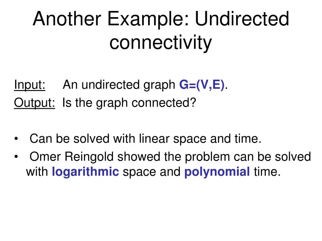 another example undirected connectivity