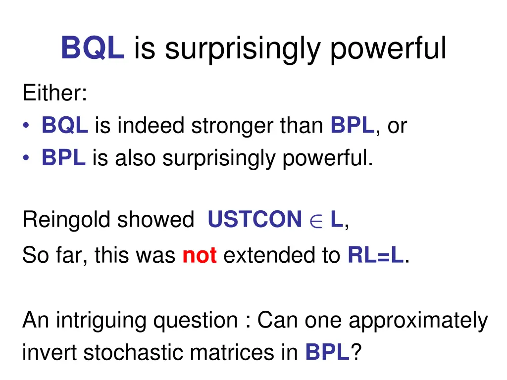 bql is surprisingly powerful