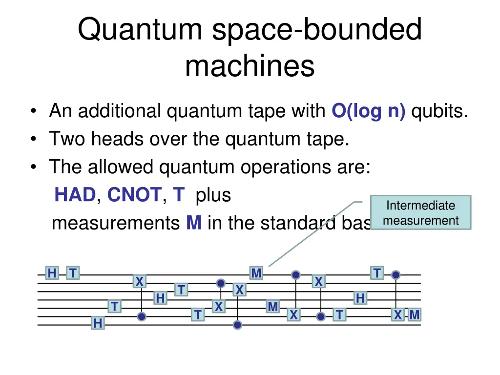 quantum space bounded machines