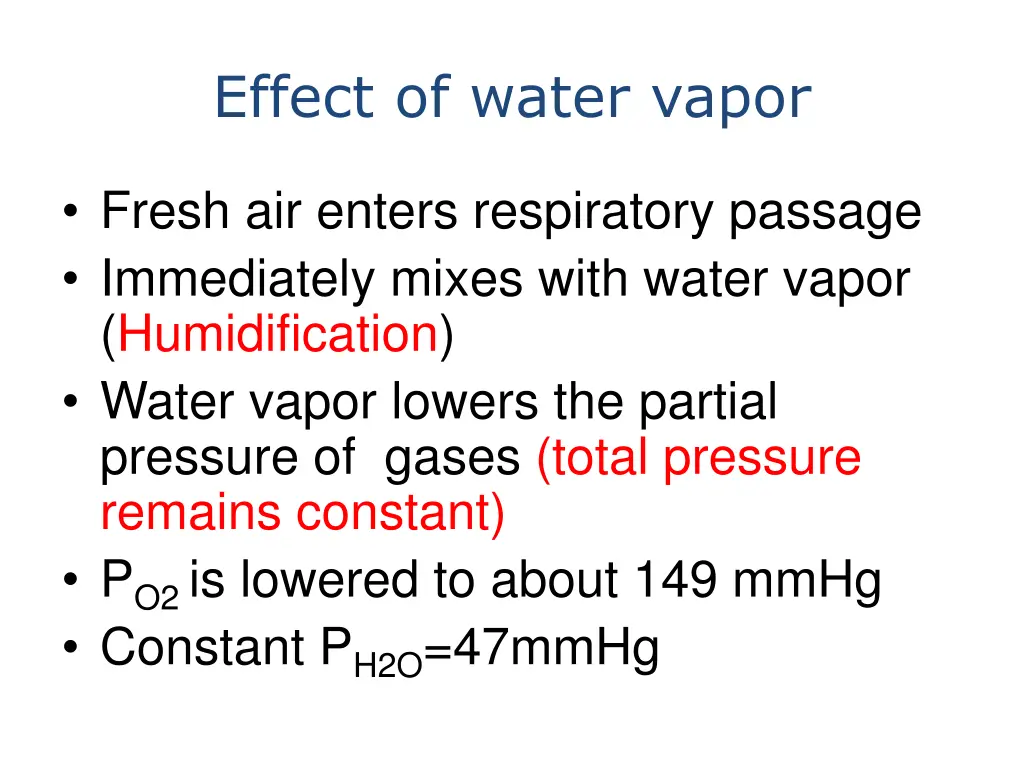 effect of water vapor