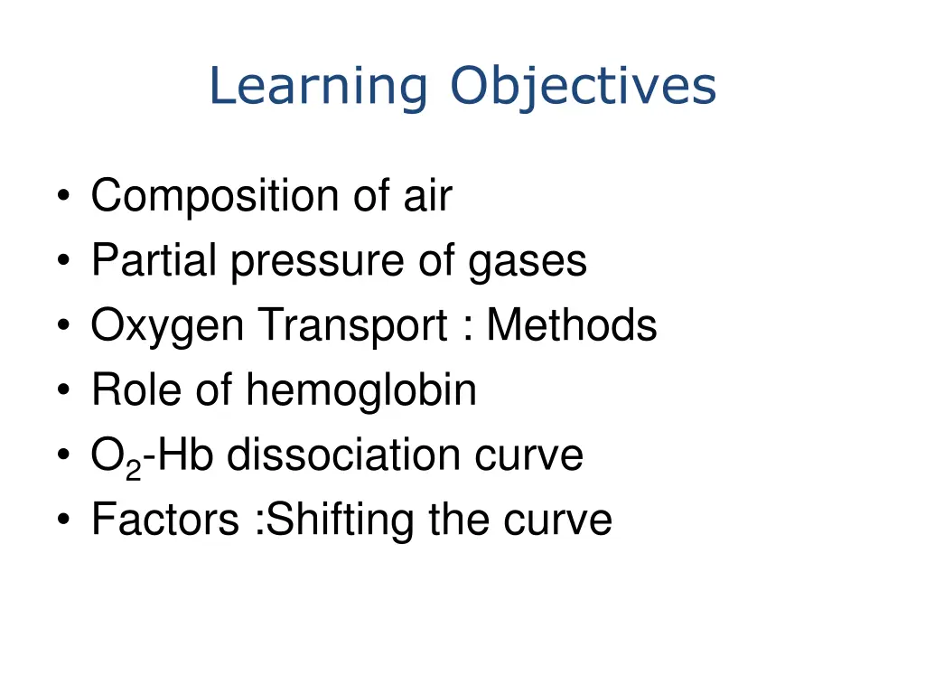 learning objectives