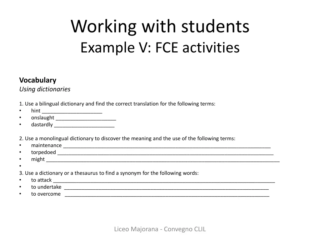 working with students example v fce activities 1