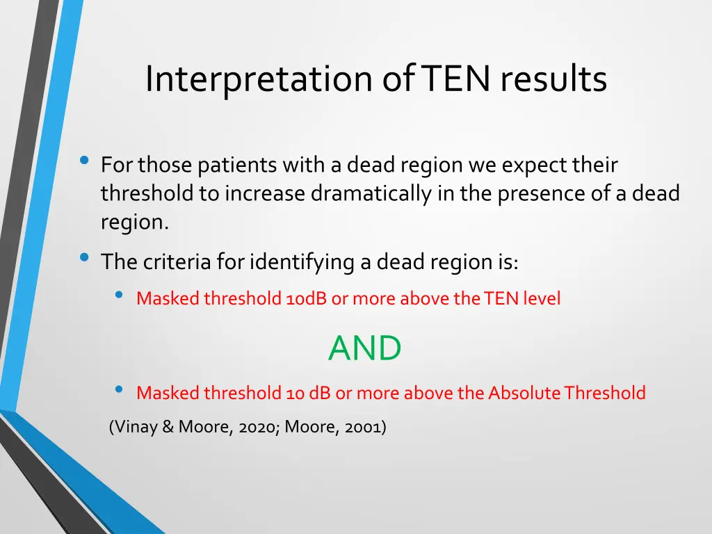 interpretation of ten results