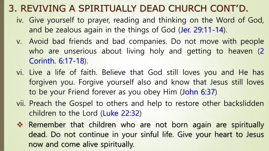 3 reviving a spiritually dead church cont d 1