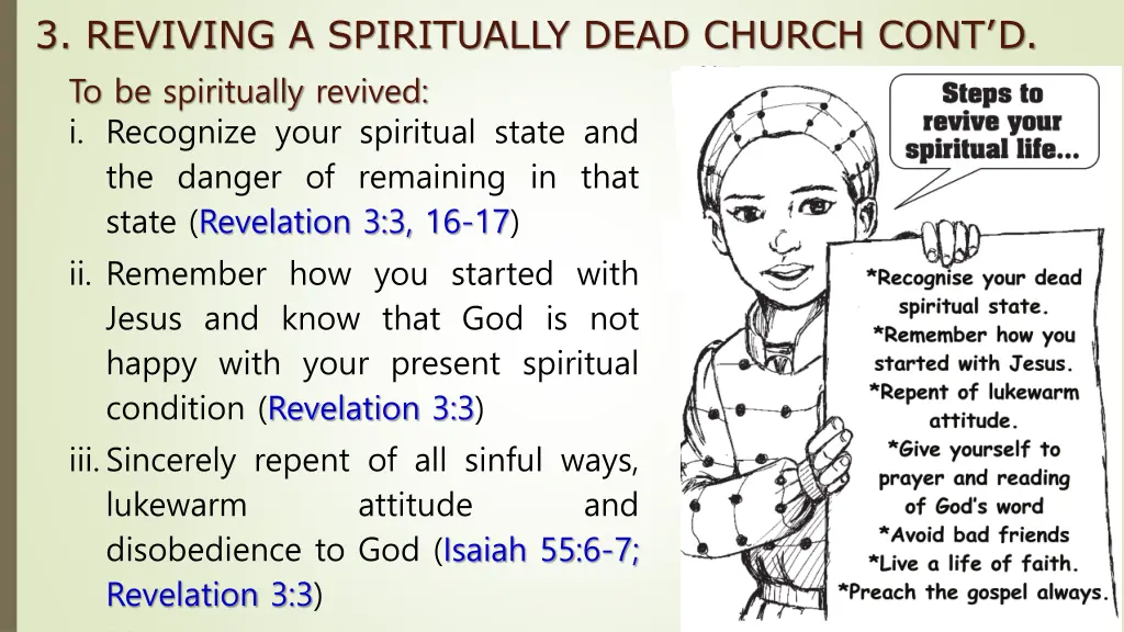 3 reviving a spiritually dead church cont d