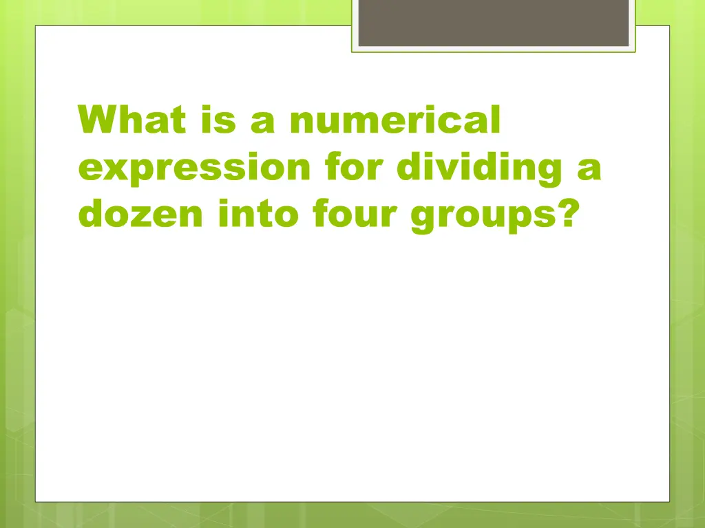 what is a numerical expression for dividing