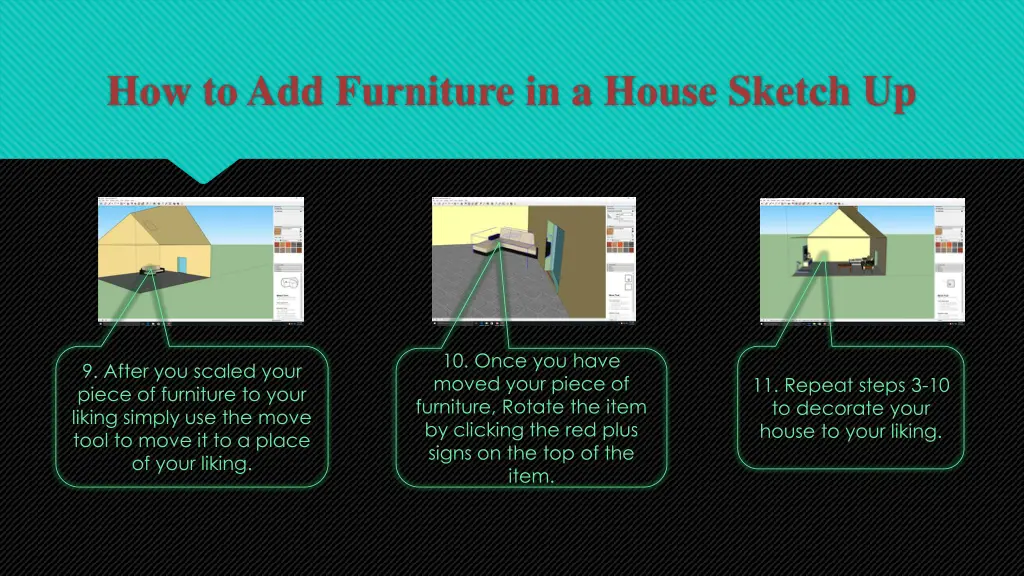 how to add furniture in a house sketch up 4