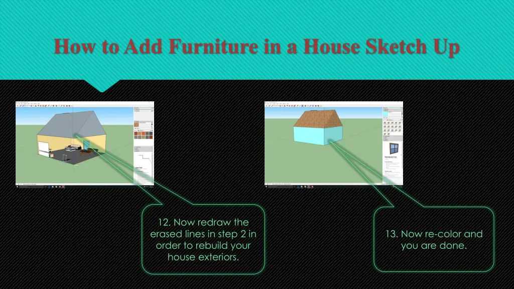 how to add furniture in a house sketch up 5