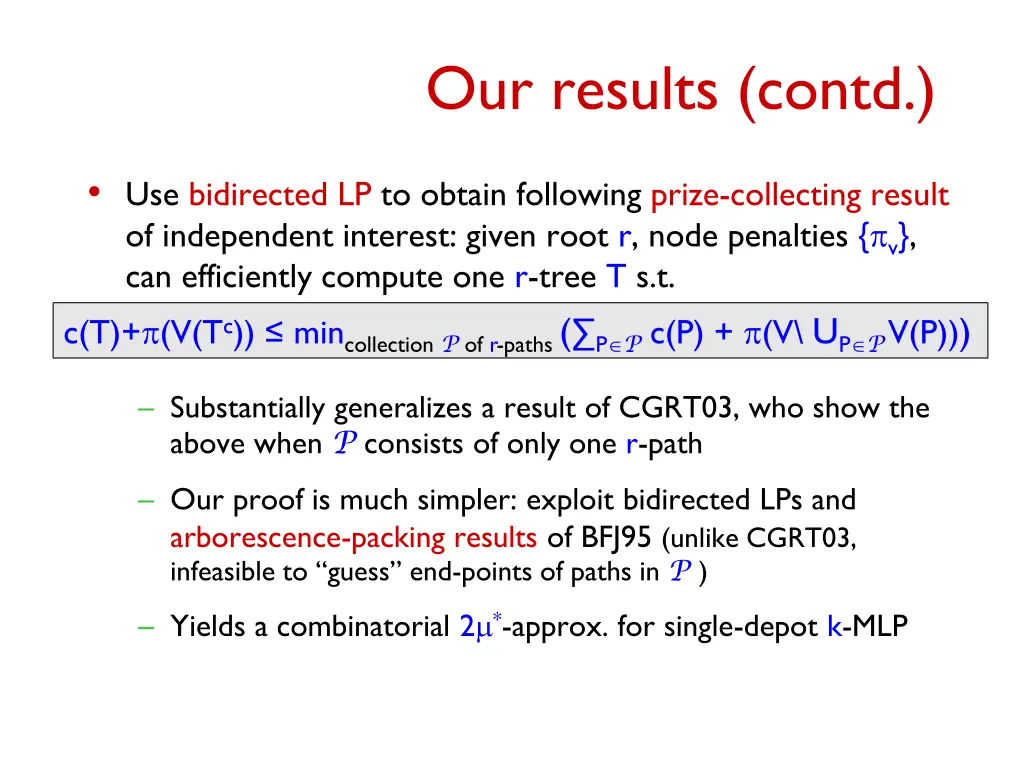 our results contd 2