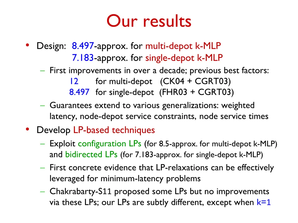 our results