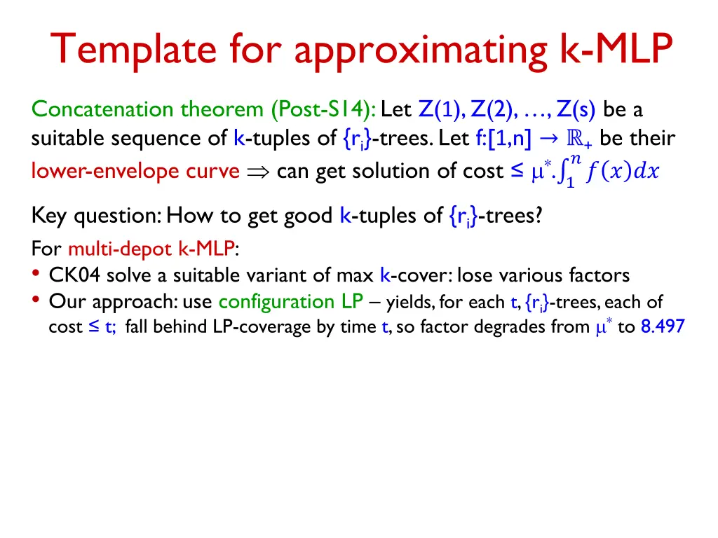 template for approximating k mlp 2