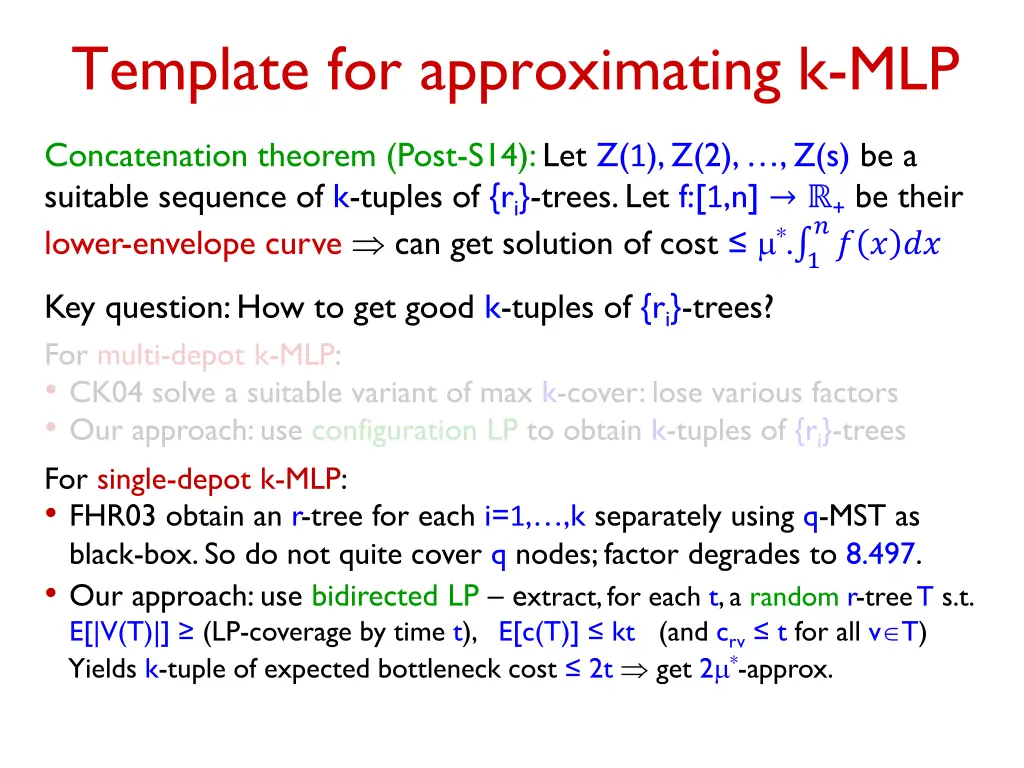 template for approximating k mlp 3