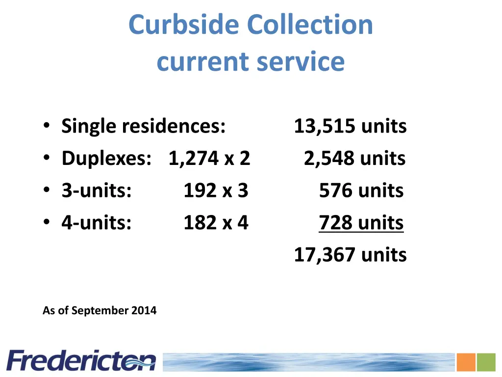 curbside collection current service