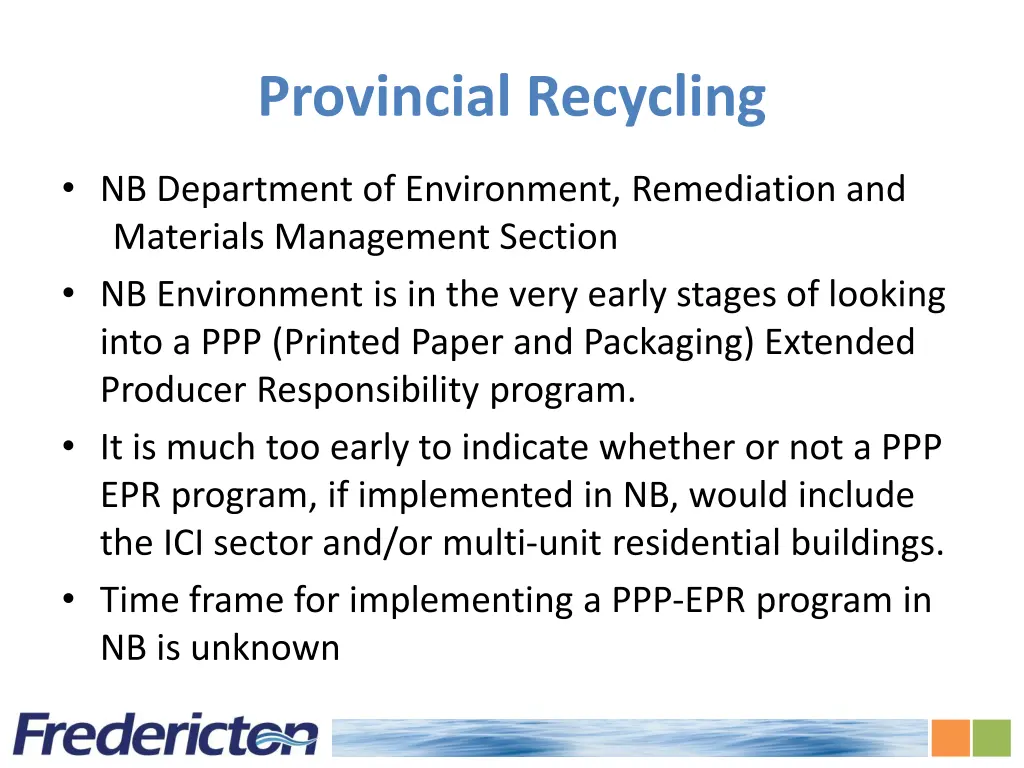 provincial recycling