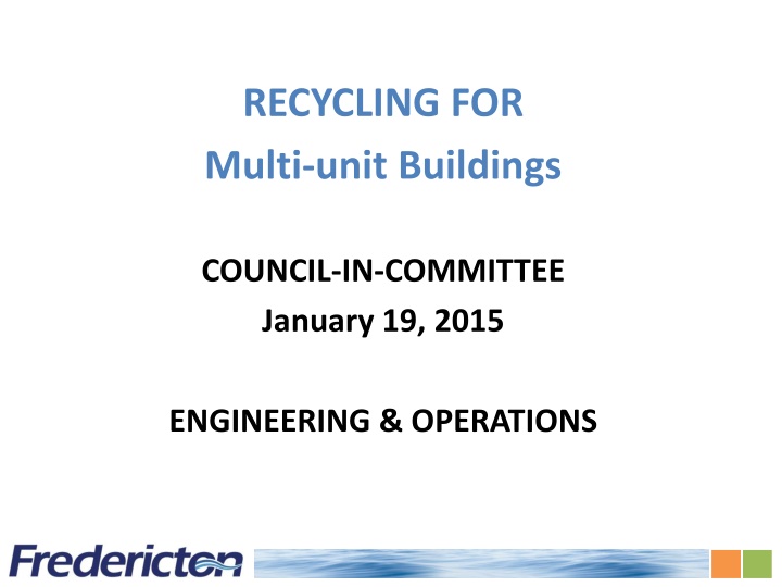 recycling for multi unit buildings