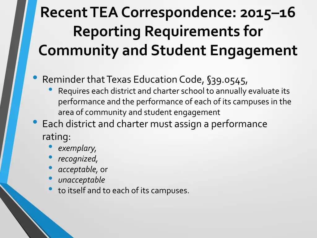 recent tea correspondence 2015 16 reporting