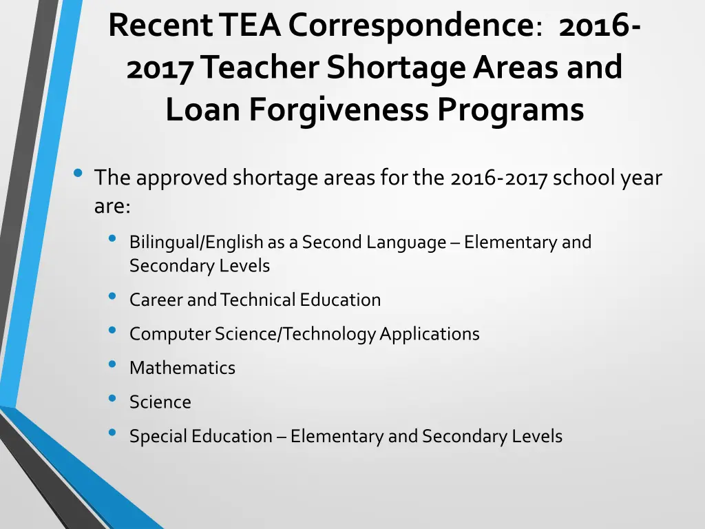 recent tea correspondence 2016 2017 teacher