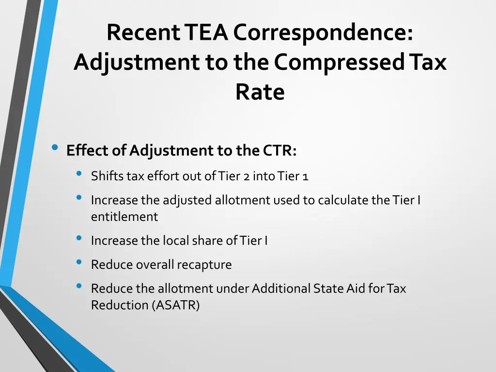 recent tea correspondence adjustment 1