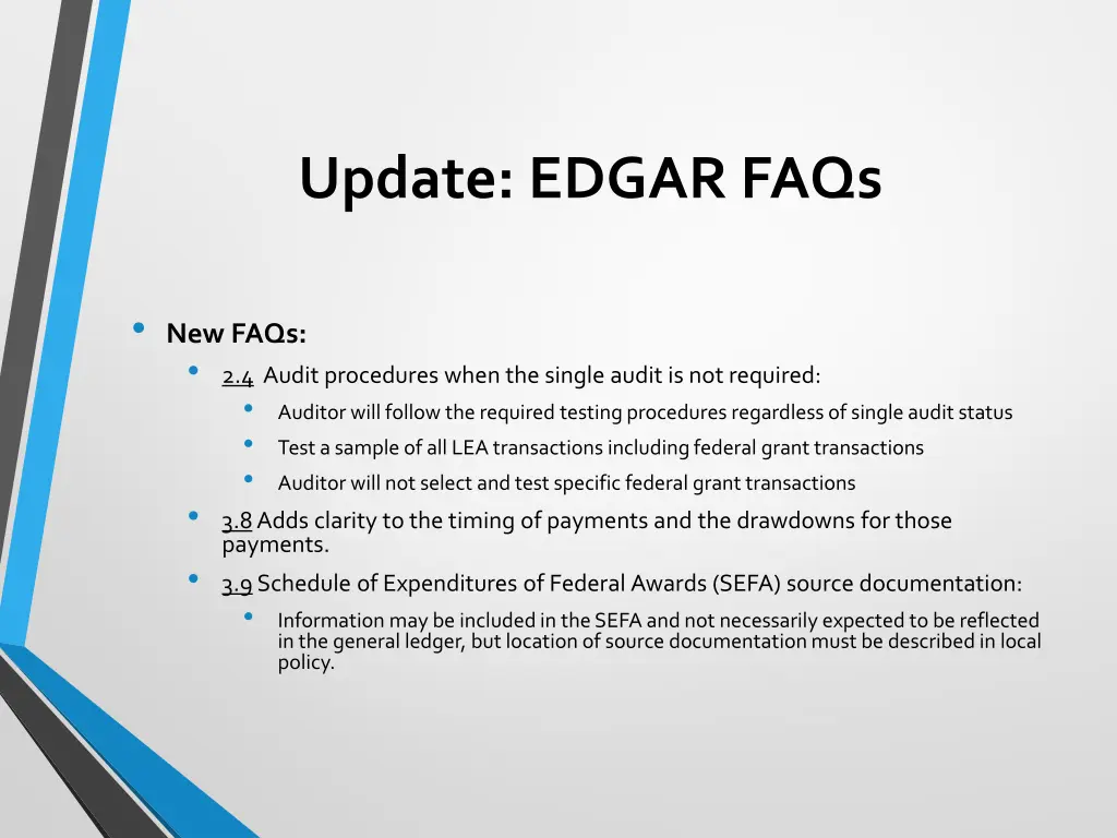 update edgar faqs 1