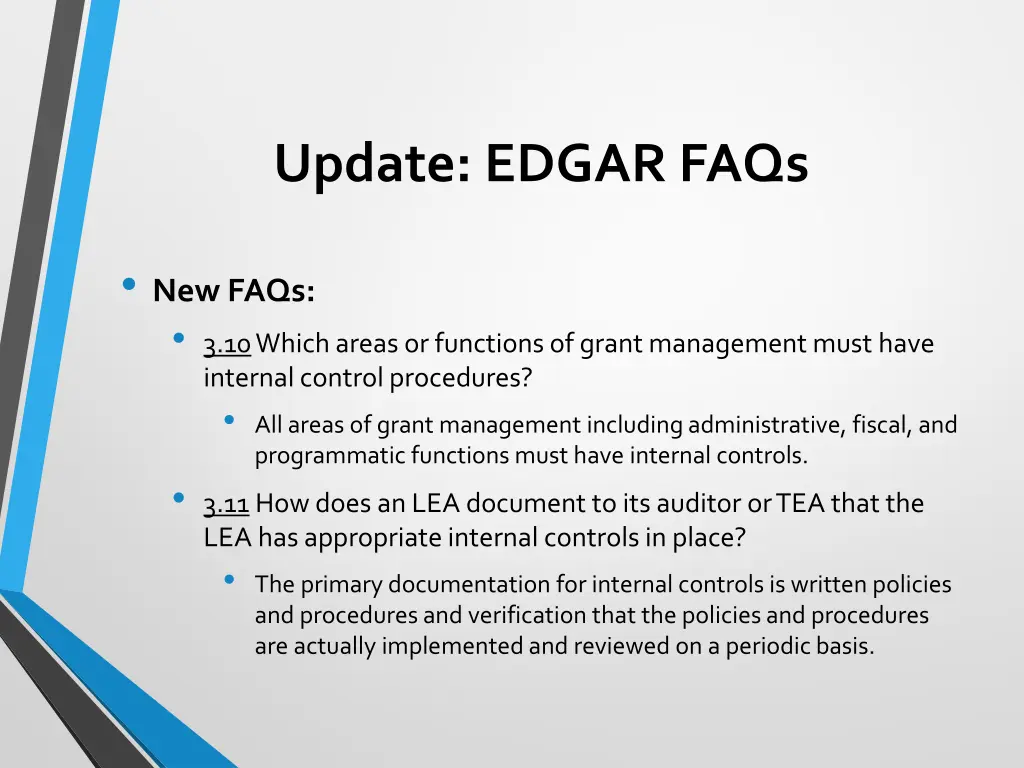 update edgar faqs 2