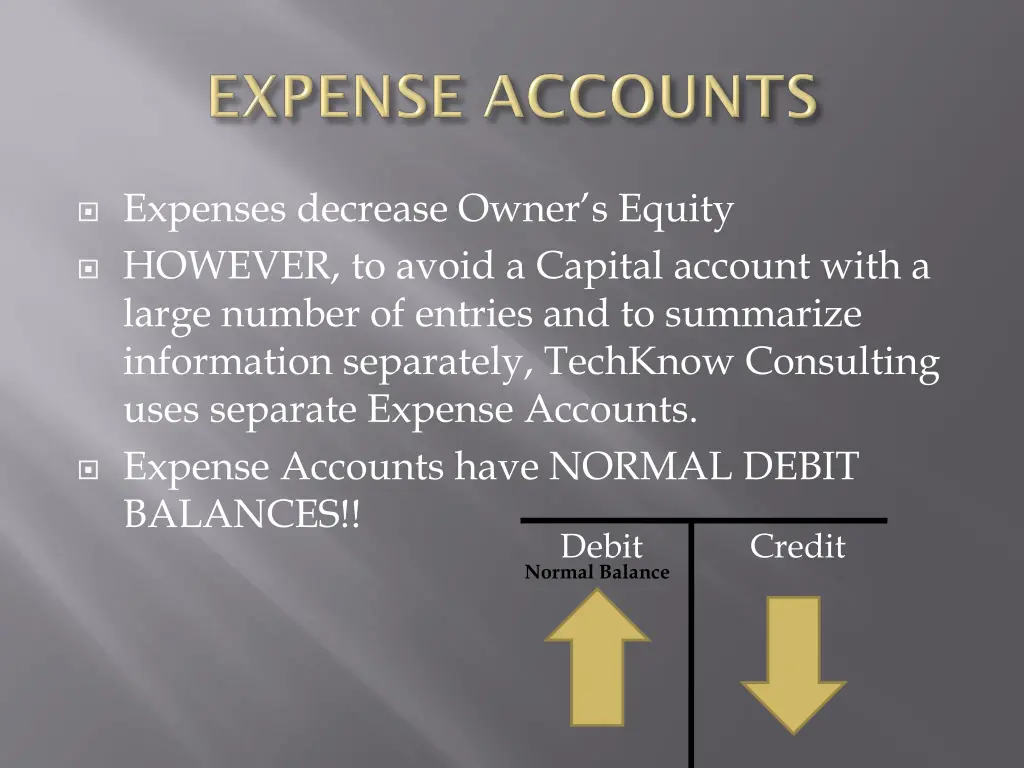 expenses decrease owner s equity however to avoid