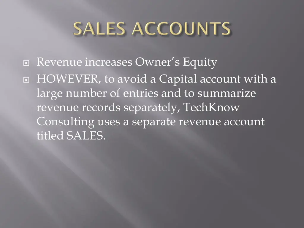 revenue increases owner s equity however to avoid