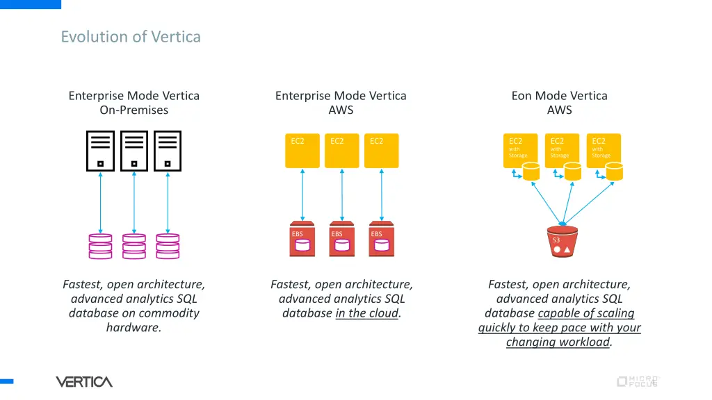 evolution of vertica