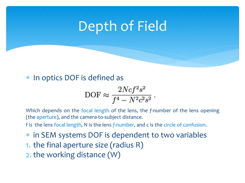 depth of field 1