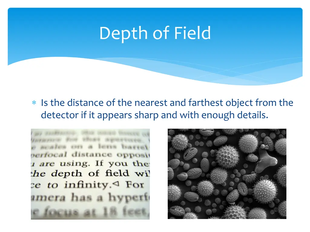 depth of field