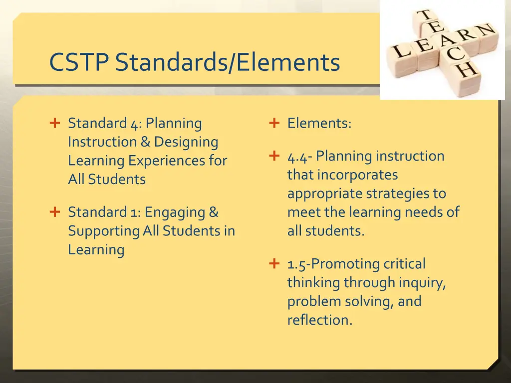 cstp standards elements