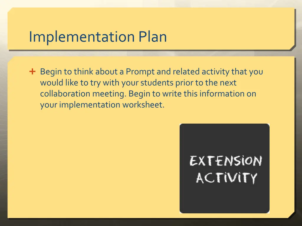 implementation plan