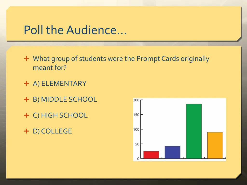 poll the audience